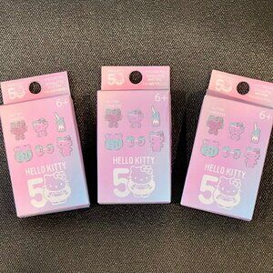 Lot of 3 Hello Kitty 50th Anniversary Mystery Pins Unopened Boxes